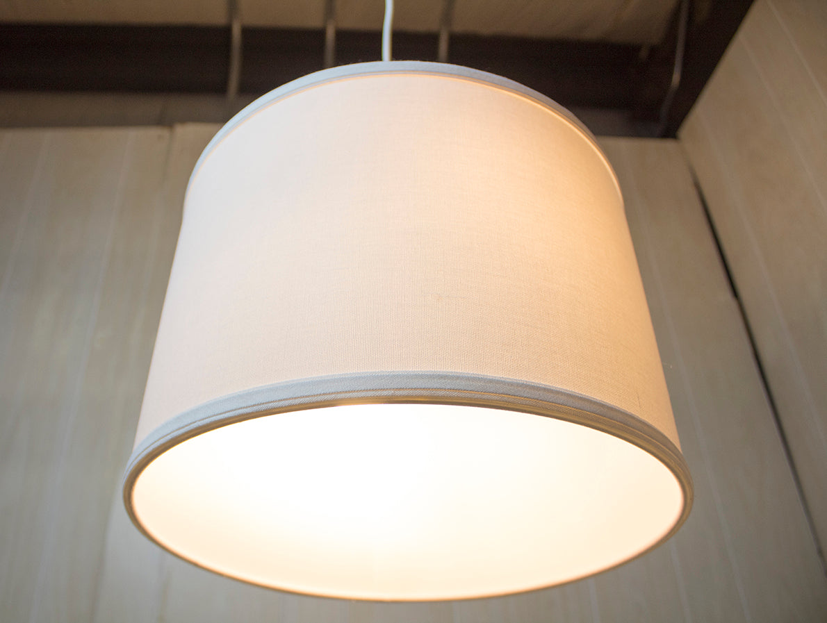 14"W x 10"H Drum Lamp Shade Premium White Linen